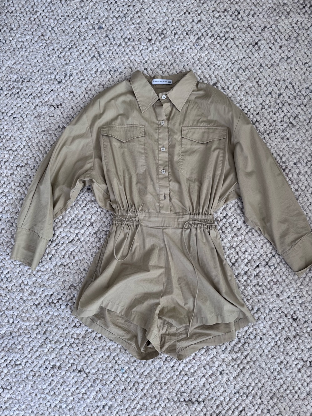 Faithfull the Brand Tan Utility Kids Romper